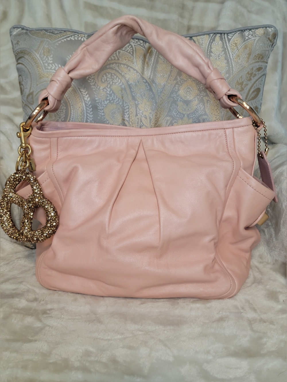 COACH PINK PARKER HOBO 13412